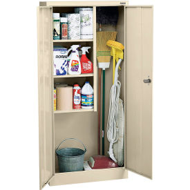 Sandusky® Value Line Janitorial Cabinet 30""W x 18""D x 66""H Assembled Dove Gray