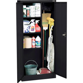 Sandusky® Value Line Janitorial Cabinet 30""W x 18""D x 66""H Assembled Textured Black
