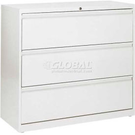 File Cabinets Lateral Lateral File 3 Drawer 42w Quot X 19 1 4d Quot X 40 7 8h Quot Standard White B919834 Globalindustrial Com