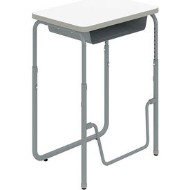 Safco Products 1224DE Safco® AlphaBetter 2.0 Height Adjustable Desk, Book Box, Pendulum Bar 29"-43"H, Dry Erase image.