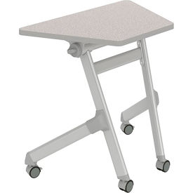 Safco Products 1226GR Safco® Learn Nesting Trapezoid Desk, 22-1/4"D x 32-13/16"W x 29-1/2"H, Gray image.