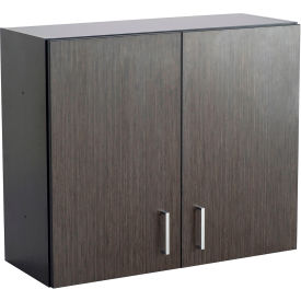 Safco® Hospitality Wall Cabinet with 2 Doors 36""W x 15""D x 30""H  Asian Night Black