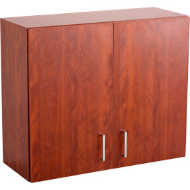 Safco® Hospitality Wall Cabinet with 2 Doors 36""W x 15""D x 30""H  Mahogany