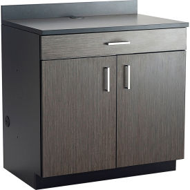 Safco® Hospitality Base Cabinet with 1 Drawer & 2 Doors 36""W x 25""D x 39""H Asian Night/Black