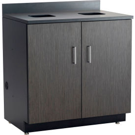 Safco® Hospitality Base Cabinet with 2 Waste Receptacle Ports 36""W x 25""D x 39""H Asian Night