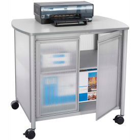Safco Products 1859GR Safco® Products 1859GR Impromptu™ Deluxe Machine Stand with Doors - Gray image.