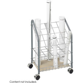 Tubular Steel Wire File Roll Storage with 20 Compartments, 18-1/4"W, Gray view 2