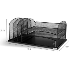 Onyx™ 3 Horizontal/3 Upright Sections Desktop Organizer