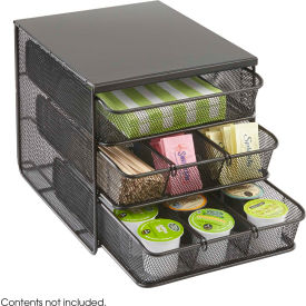 Safco Products 3275BL Safco 3275BL - Onyx Hospitality / Break Room Organizer, 3 Drawers image.