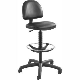 Safco Products 3406BL Safco® Precision Drafting Stool - Vinyl - Extended Height - Black image.