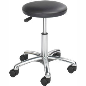Safco Products 3434BL Safco® Lab Stool - Vinyl - Pneumatic - 16"H to 21"H - Black image.