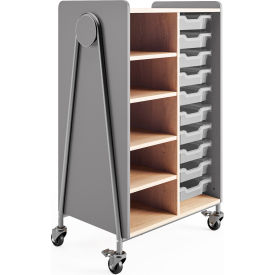Safco® Whiffle™ Typical 2 Mobile Storage Cabinet 30""W x 19-3/4""D x 48""H Gray