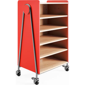 Safco® Whiffle™ Typical 3 Mobile Storage Cabinet 30""W x 19-3/4""D x 48""H Red