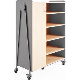 Safco® Whiffle™ Typical 4 Mobile Storage Cabinet 43-1/4""W x 19-3/4""D x 60""H Gray