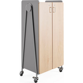 Safco® Whiffle™ Typical 2 Mobile Storage Cabinet 30""W x 19-3/4""D x 60""H Gray