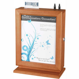 Customizable Wood Suggestion Box Cherry Customizable Wood Suggestion Box Cherry