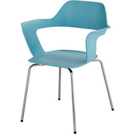 Safco Products 4275BU Safco® Bandi Shell Stack Chair, 19"D x 23-3/4"W x 31"H, Blue image.