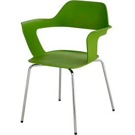 Safco Products 4275GN Safco® Bandi Shell Stack Chair, 19"D x 23-3/4"W x 31"H, Green image.