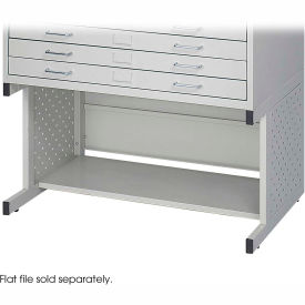 Safco® Facil High Flat File Cabinet Base Small 40-1/4""W Gray