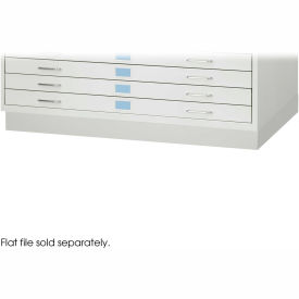 Safco® Facil Closed Flat File Cabinet Base Medium 46-1/4""W Gray