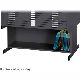 Safco Products 4977BL Optional High Base for 10 Drawer Steel Flat Files - Black image.