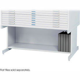 Safco Products 4977WH Optional High Base for 10 Drawers Steel Flat Files - White image.