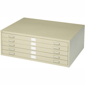 Safco Products 4994TSR 5-Drawer Steel Flat File for 24" x 36" Documents, Tropic Sand image.