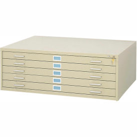 Safco Products 4996TSR 5-Drawer Steel Flat File for 30" x 42" Documents, Tropic Sand image.