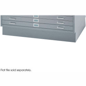 Safco® Closed Flat File Cabinet Base For 4998 53-1/2""W Gray