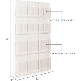 Clear 6 Magazine and 12 Pamphlet Display view 2