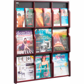 Expose 9 Magazine 18 Pamphlet Display - Mahogany/Black Expose 9 Magazine 18 Pamphlet Display - Mahogany/Black