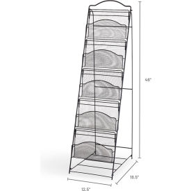 Safco® Aberdeen Series 5 Shelf Quarter Round with 1 Fixed Shelf Mocha