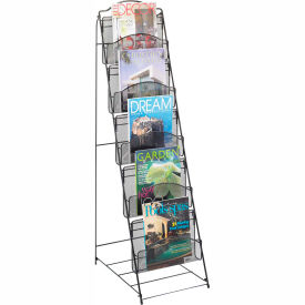Safco Products 6461BL Onyx Floor Rack 5 Pocket image.