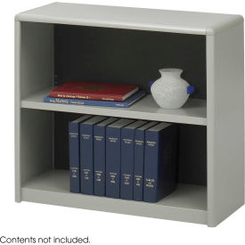 Safco Products 7170GR*** 2-Shelf Economy Bookcase - Gray image.