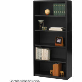 Safco Products 7173BL*** 5-Shelf Economy Bookcase - Black image.