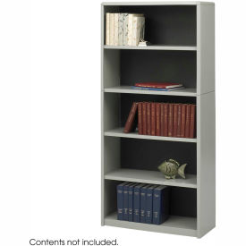 Safco Products 7173GR*** 5-Shelf Economy Bookcase - Gray image.