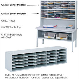 Safco Products 7751GR Mailroom Sorter Module image.