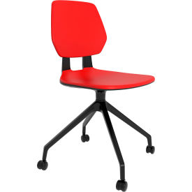 Safco® Commute Guest Chair Plastic/Acrylic Seat 25""W x 25""D x 34-3/4""H Red