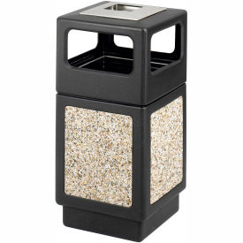 Safco Products 9473NC Safco® Canmeleon™ Aggregate Panel, Ash Urn/Side Open, 38 Gallon, Black - 9473NC image.