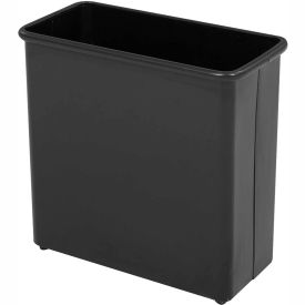 Safco Products 9616BL Safco® Rectangular Wastebasket, 27-1/2 Qt. Black Qty.3 - 9616BL image.