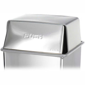 Safco® Stainless Steel Push-Top Lid For 36 Gallon Trash Can Base