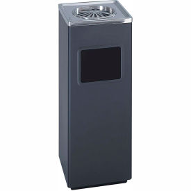 Safco Products 9696BL Safco® Square Ash And Trash Receptacle - 9696BL image.