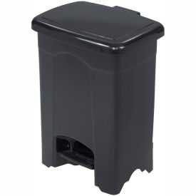 Safco Products 9710BL Safco® Plastic Step-On Receptacle, 4 Gallon Black - 9710BL image.