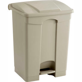 Safco Products 9922TN Safco® Plastic Step-On Receptacle, 17 Gallon Beige - 9922TN image.