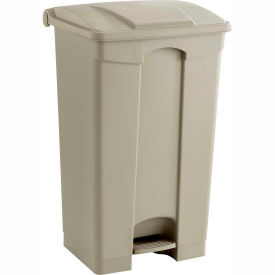 Safco Products 9923TN Safco® Plastic Step-On Receptacle- 23 Gallon Beige - 9923TN image.