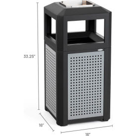 32 Compartment Adjustable Literature Organizer w/ Drawer - Gray