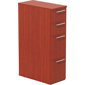 Safco Products ABSPTLCR Safco® Skinny Pedestal, Tall, 23"D x 10-3/4"W x 38-1/2"H, Cherry image.