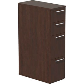 Safco Products ABSPTLDC Safco® Skinny Pedestal, Tall, 23"D x 10-3/4"W x 38-1/2"H, Mocha image.