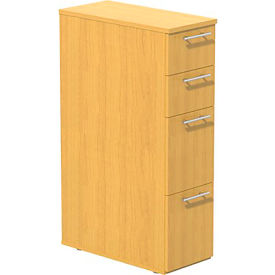 Safco Products ABSPTLMA Safco® Skinny Pedestal, Tall, 23"D x 10-3/4"W x 38-1/2"H, Maple image.