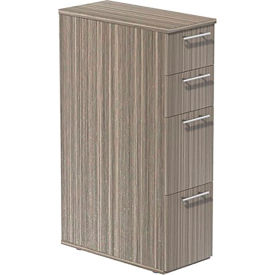 Safco Products ABSPTTDW Safco® Skinny Pedestal, Tall, 23"D x 10-3/4"W x 38-1/2"H, Textured Driftwood image.